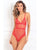 X Marks The Spot Lace Teddy - Red