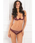 Rene Rofe With Love Half Cup Bra Set - Burgundy