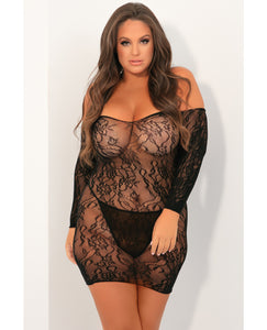 Rene Rofe Seductive Lace Dress Black