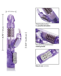 Jack Rabbit w/Floating Beads Waterproof - Purple | Lavish Sex Toys