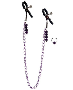 Nipple Play Purple Chain Nipple Clamps