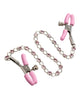 Nipple Play Crystal Chain Nipple Clamps - Pink | Lavish Sex Toys