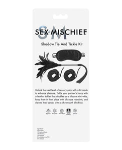 Sex & Mischief Shadow Tie & Tickle Kit - Black | Lavish Sex Toys