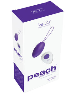 VeDO Peach Rechargeable Egg Vibe - Into You Indigo | Lavish Sex Toys