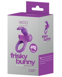 VeDO Frisky Bunny Rechargeable Vibrating Ring - Perfectly Purple | Lavish Sex Toys