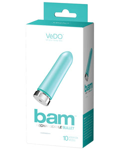 VeDO BAM Rechargeable Bullet - Tease Me Turquoise | Lavish Sex Toys
