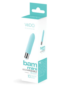 VeDO Bam Mini Rechargeable Bullet Vibe - Turquoise | Lavish Sex Toys