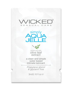 Wicked Sensual Care Simply Aqua Jelle Water Based Lubricant - .1 oz