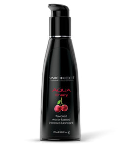 Wicked Sensual Care Aqua Waterbased Lubricant - 4 oz Cherry