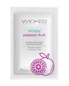Wicked Sensual Care Simply Water Based Lubricant - .1 oz Passion Fruit | Lavish Sex Toys