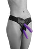 Strap U Tri-Play Silicone Dildo - Set of 3 Purple