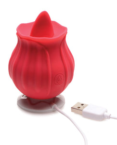 Inmi Bloomgasm Wild Violet 10X Licking Stimulator - Red | Lavish Sex Toys