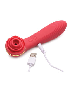 Inmi Bloomgasm Passion Petals 10X Silicone Suction Rose Vibrator - Red | Lavish Sex Toys