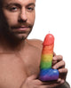 Master Series Pride Pecker Dick Drip Candle - Rainbow | Lavish Sex Toys