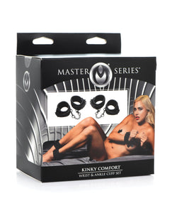 Master Series Wrist & Ankle Cuff Set - Black | Lavish Sex Toys