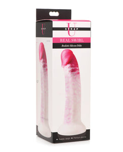 Strap U Real Swirl Realistic Silicone Dildo - Pink | Lavish Sex Toys